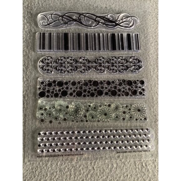 Decorative Borders Clear Acrylic Stamps by Hot Off the Press - Picture 1 of 3